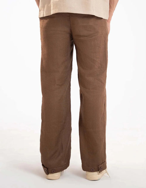 WAFFLE TEXTURED RELAXED PANTS